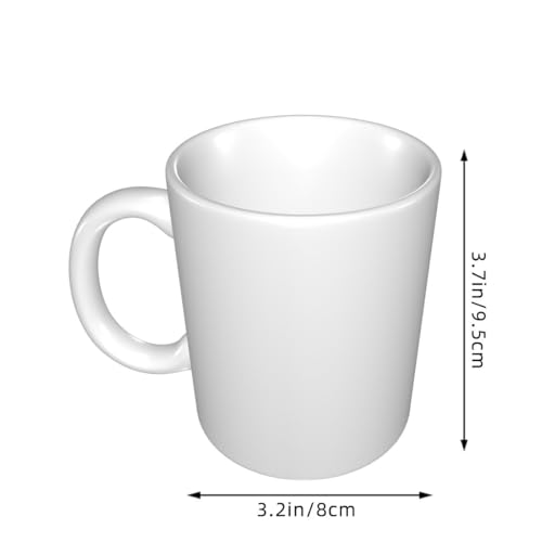 Taza personalizada de porcelana 11oz blanca miniatura 4