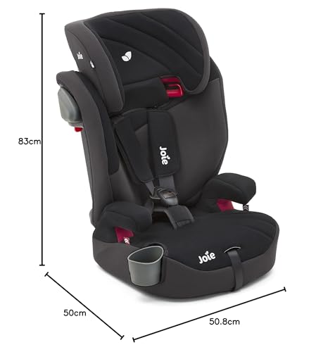 Joie Elevate Group 1/2/3 Car Seat, Suitable for 1 to 12 Years, Side Impact Protection, Ventilated Mesh Sides, Integrated Cupholder, 10 Position Headrest, 5 Point Grow Together Harness System - Image 6 thumbnail