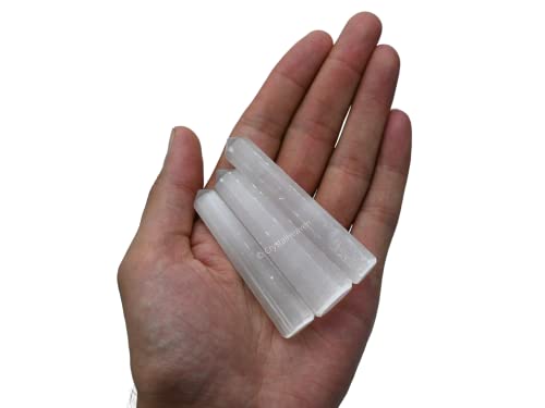 Image of Certified Selenite Crystal Tower Obelisk Point For Chakra