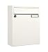 Produktbild ME-FA MEFA Briefkasten Sonate 133 weiß (Postkasten + Namensschild beschichteter Stahl 33 x 26 x 100 cm) 133110