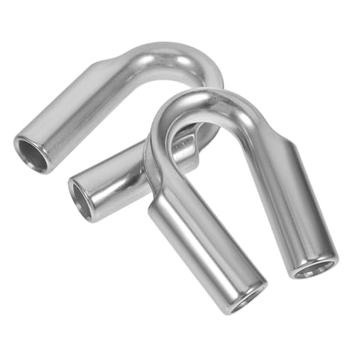 SOLUSTRE 2pcs Wire Rope Sleeves Wire Rope Cable Thimbles Triangular Protection Ring Wire Cable Clamp Ring Ferrule Crimping Tool Triangular Boast Ring Wire Rope Crimp Stainless Steel Silver