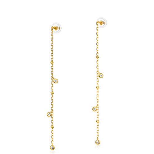 Fil d'oreille en zircon éclatant et boucles d'oreilles japonaises rétro