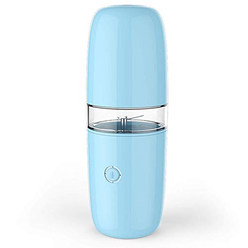 Hefacy Mini exprimidor portátil, Taza para Mezclar Frutas y Verduras, Hielo picado y Carne picada para Viajar a casa, Azul Peng