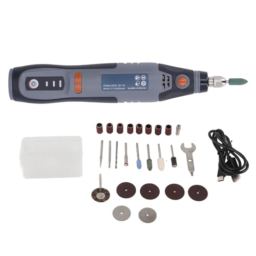TOOLSGO Mini Herramienta Rotativa Inalámbrica Esmeriladora de Mano 3 Velocidades Pulidora Eléctrica
