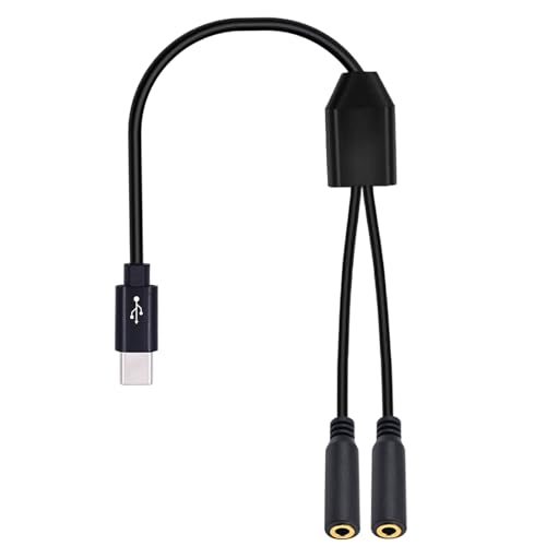 Poyiccot ^CvC3.5mmAUSB Type-C 3.5mm I[fBI ϊ A_v^[ ATRRS 4 Xx2-USB Type-CIXi}CNAwbhtHAGalaxyAMacBookΉj30cm