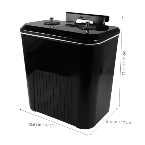 Caneca de basura rectangular negra para montaje en pared miniatura 2