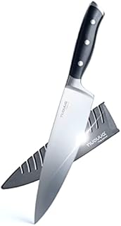 nuovva Sharp Kitchen Chefs Knife  8 inch Professional Cooks Knives - German High Carbon Stainless Steel Blade  Premium Cooking Knife with Sheath