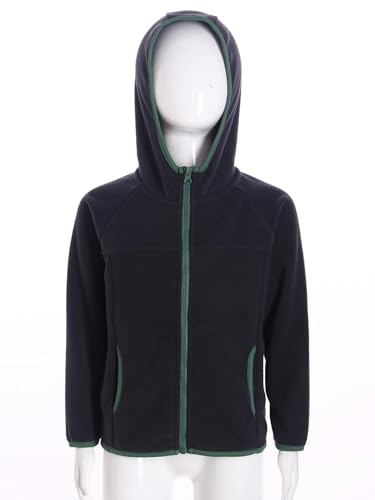 Girls Polar Fuzzy Fleece Jacket with Pockets Kids Boys Sherpa Hooded Coat Warm Full Zip Up Outerwear3