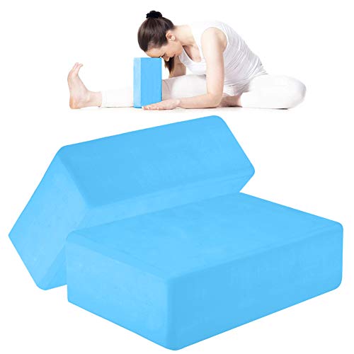 ANJUU Yoga Block 2 Pack High Density EVA Foam Blocks, Non-Slip Surface Cork Yoga Brick 9