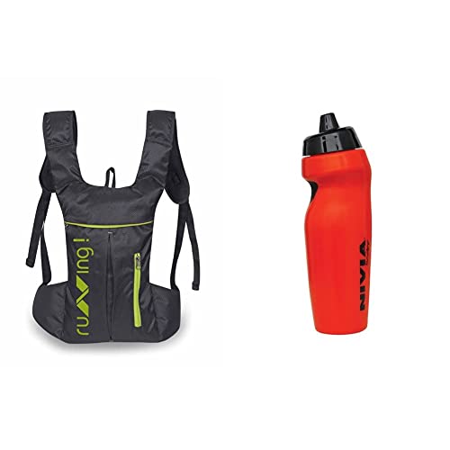 Nivia Plastic Running Bag Black & Radar Sports Bottle, 600Ml (Red) Combo (B0862LK7JJ) Amazon Price History, Amazon Price Tracker