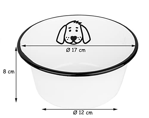 IB Laursen - Fressnapf, Hundenapf, Futternapf - für Hunde - Emaille - Ø 17 cm