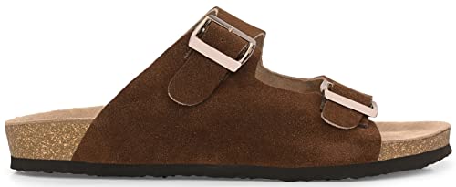 Image of AFROJACK Men's Orginal Leather Sandals | Casual Sliders for Boys s801