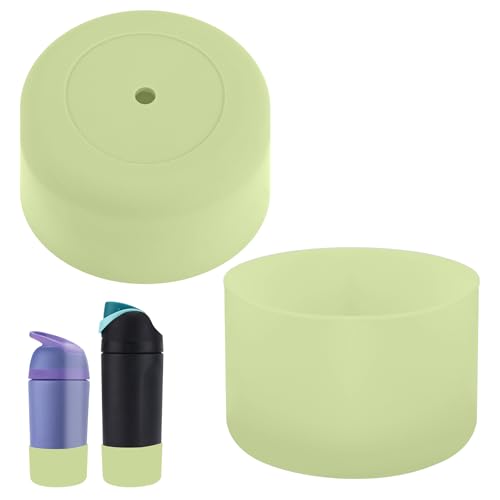 PEUTIER 2pcs Silicone Boot for Owala Kids Water Bottle 16oz/14oz (Green)