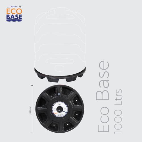 Image of Eco Water Tank Plastic Base | Water Tank Stand Heavy Duty - (1000 Ltrs), Black
