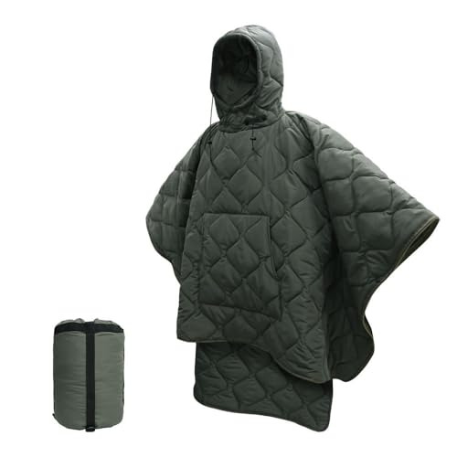 RPET Water Resistant Poncho Liner Blanket ideal para Camping, Caminata, Supervivencia al aire libre, con Bolsa compresora para fácil transporte miniatura 1