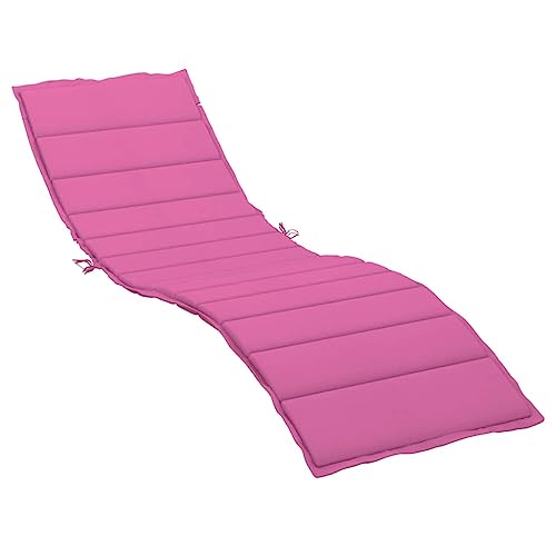 vidaXL Coussin de Chaise Longue, Matelas de Bain de Soleil Anti-Glissement, Décoration Jardin Terrasse Patio Extérieur, Rose Tissu Oxford