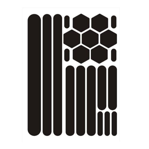 UIEXAY Reflektor Sticker Aufkleber, Eflektoren Sticker Set,Fahrrad Sticker Rahmen,Reflektierende Aufkleber Reflexfolie Schwarz Stickers Set,Für Schule Und Dunkelheit, Wetterfest Und Langle