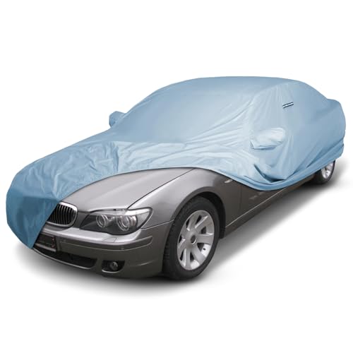 Image of iCarCover Premium Car Cover for 1987-2008 BMW 7-Series LWB Heavy Duty Waterproof All-Weather Automobiles Custom Fit Indoor Outdoor UV Snow Protection Covers with Straps and Bag