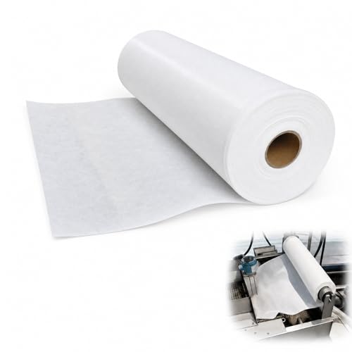Industrial Cutting Fluid Filter Paper Roll - 19.6" x 328' (50cm x 100m) - 25-30 Micron High-Efficiency Coolant Filtration for CNC Grinding, Milling, Metalworking - Mixed Fiber (50cmX100m)