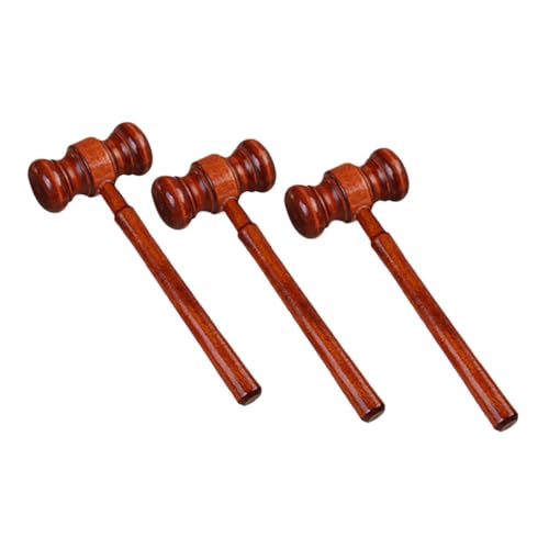 DIYEAH 3 Piezas Martillo De Juez De Madera De Tribunal De Subasta Para Fiestas Temáticas Coleccionismo y Eventos Formales