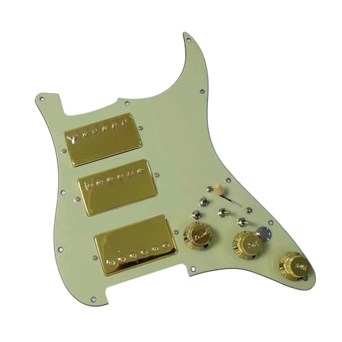Pickguard 11 trous guitare humbucker Alnico 5 vert triple pli