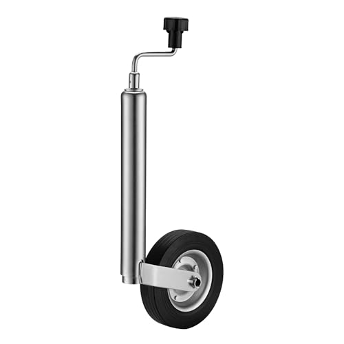 Wiltec Roue Jockey pour remorque &ndash; 600 x 250 x 50 mm &ndash; DM 48 mm &ndash; capacit&eacute; Max. 362 kg &ndash; en Acier galvanis&eacute; et Caoutchouc &ndash; B&eacute;quille Camping Car Caravane