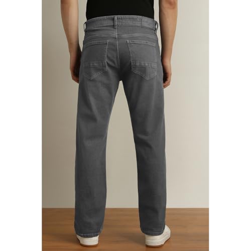 Image of Peter England Men's Regular Fit Denim Jeans for Daily Casual Wear