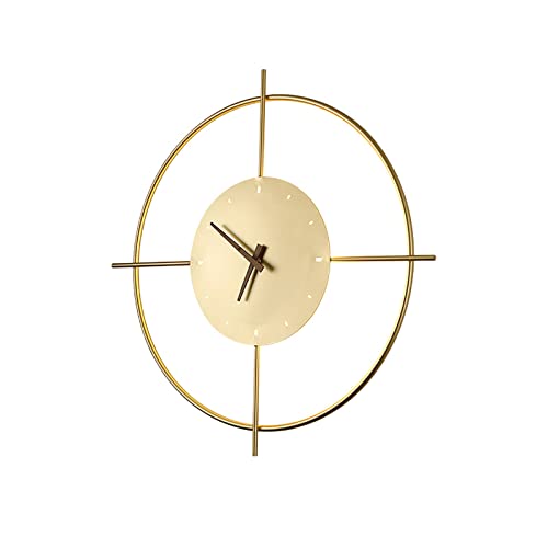Applique murale d'horloge de gouvernail dorée 50cm pour salon