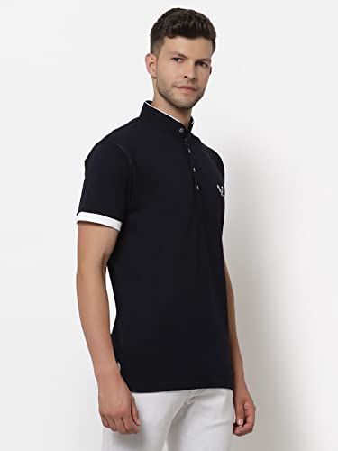 Image of UZARUS Men's Solid Cotton Regular Fit Polo T-Shirt