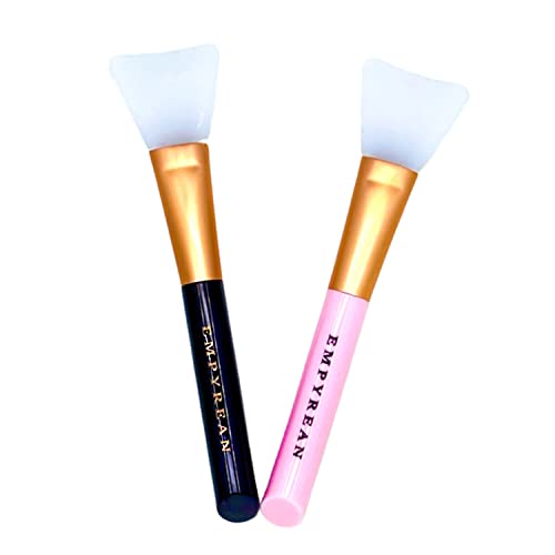 Empyrean Premium Silicone Face Mask Brushes (Pack of 2); Soft, Flexible Makeup Brush Applicator for Mud, Clay, and Charcoal Face Masks, Body Lotions, and Skincare / Beauty Creams