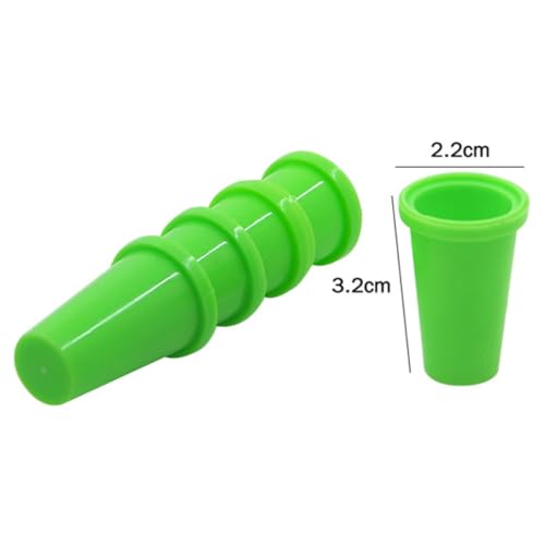 Tapones de dedal de plástico coloridos para protección en costura y acolchado, 60 uds 8