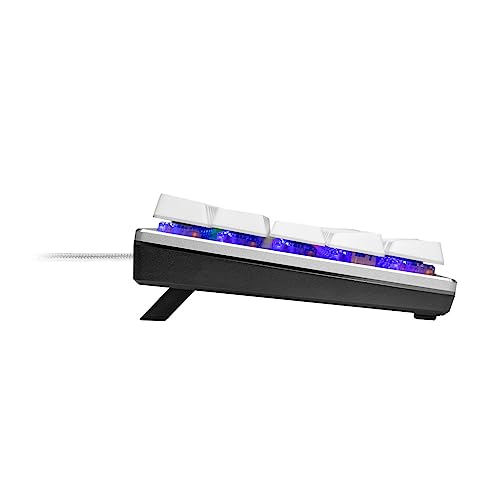 Image of Cooler Master SK620 60% Silver White Mechanical Keyboard with Low Profile Blue Switches, New and Improved Keycaps, and Brushed Aluminum Design | 60% Wired Layout, Low-Profile Blue Switches, Per-Key Rgb, Detachable Braided USB-C Cable