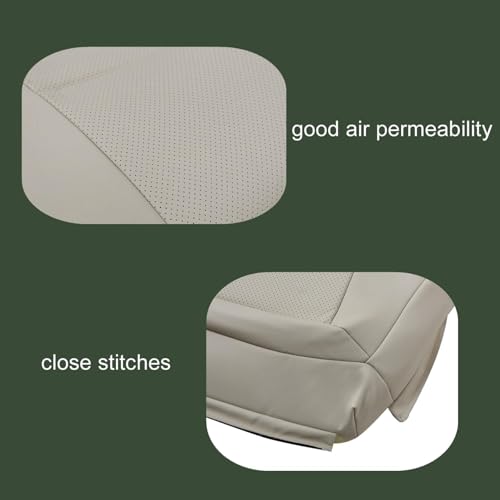 FZJDSD Tan Driver or Passenger Side Bottom Microfiber Leather Seat Cover Compatible with Mercedes Benz C250 C300 C350 2008-2014 Compatible with Mercedes Benz GLK250 GLK280 GLK300 GLK350 2008-2015 by FZJDSD - Used condition - Image 5