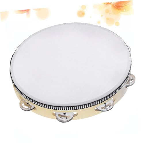 Abaodam 10 percussão Tamborim para crianças Tamborim para festas Tamborim para presentes sino de tam