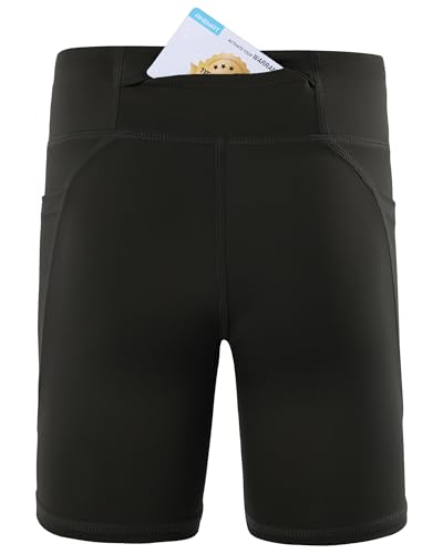 Roadbox Girls Volleyball Spandex Shorts, 5" Youth Bike Athletic Compression Shorts for Gymnastics Dance Yoga with Pockets3