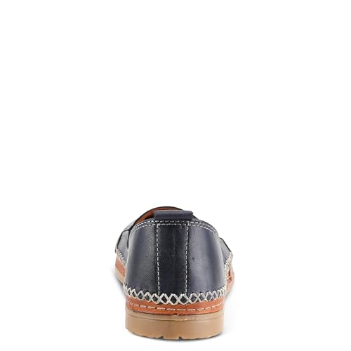 Image of Spring Step Women's Ingrid Loafers - Premium Leather Slip-On with Laser Cutout Design, Elastic Goring and Lightweight Flat Sole for Comfortable Stylish Wear