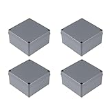 SJCCDSGS Junction Box 4 Pack - 6 x 6 x 3 inch IP66 Waterproof ABS Plastic Electrical Box Dustproof Project Enclosure for Outdoor Electrical Applications (150 x 150 x 80 mm)