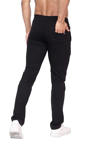 Image of Big Button Men's Cotton Slim Fit Trackpant with Front Button Open
