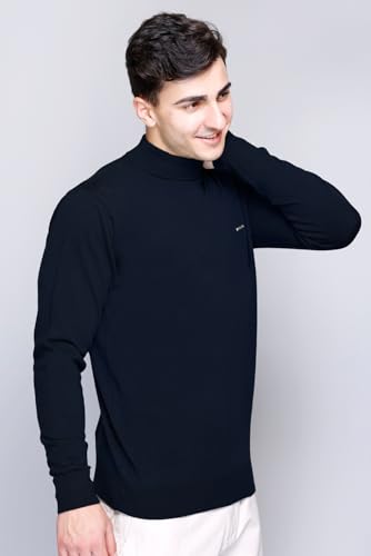 Image of GODFREY Woolen Full Sleeve Sweaters for Men Winter Wear - Turtle Neck Pullover for Men Stylish
