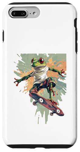 Rad Frog �X�P�[�^�[ ������ �X�P�[�g�{�[�h �f�U�C�� �X�}�z�P�[�X iPhone 7 Plus/8 Plus �p