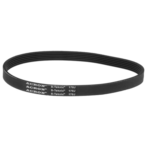 uxcell 170J6 Rubber Poly V Belt, 6 Ribs PJ V-Ribbed Belt 17" Length x 0.55" Width x 0.14" Thick, Industrial Transmission Drive Belt