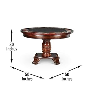 Stevesilvercompanytournament51x51traditionalroundfauxleatherwoodpokergametablecasterschairswithpedestalbaseremovabletoppokerchipsanddrinksholdersincherryblackfinish Urban Country Home Decor Steve silver company tournament 51 x 51 traditional round faux leather wood poker game table casters chairs with pedestal base removable top poker chips and drinks holders in cherry black finish urban country home decor