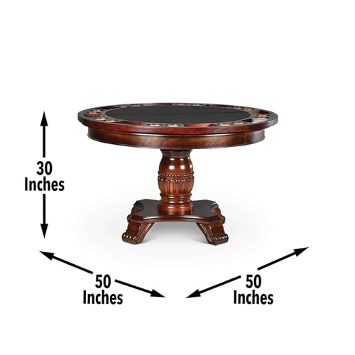 Stevesilvercompanytournament51x51traditionalroundfauxleatherwoodpokergametablecasterschairswithpedestalbaseremovabletoppokerchipsanddrinksholdersincherryblackfinish Urban Country Home Decor Steve silver company tournament 51 x 51 traditional round faux leather wood poker game table casters chairs with pedestal base removable top poker chips and drinks holders in cherry black finish urban country home decor