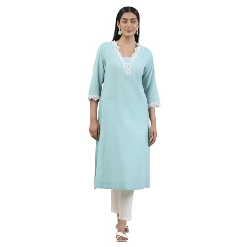 Image of BIBA Women Cotton Straight Kurta