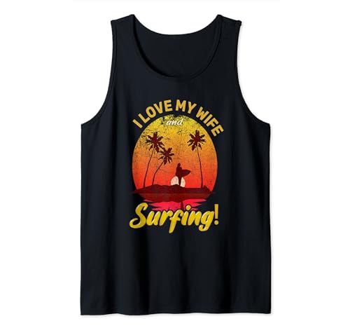 Tropical Sunset Surfer Love Beach Vibes Waves Summer Holiday Tank Top
