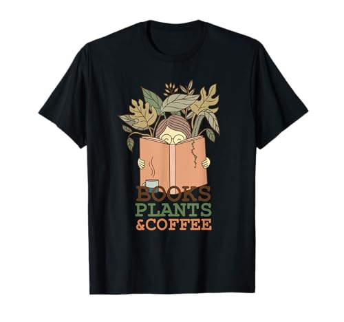 Libros Plantas y Café Camiseta
