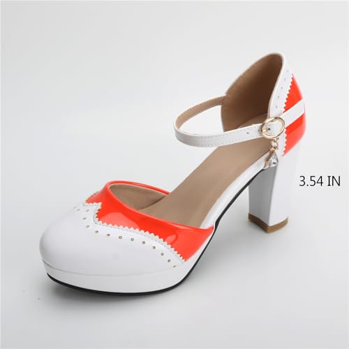 Image of FOREADA Mary Janes for Women Platform Heels Bow Kawaii Shoes Vintage Dress Pumps