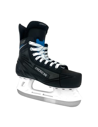 American Ice Force 2.0 Hockey Skate, 9, Black #TOP1
