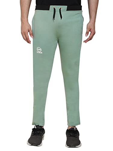 DYWER Mens Trackpants of Soft Wool, Sweatpants for Winte Beige-S