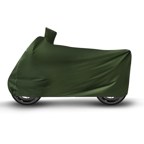 Image of Auto Hub Waterproof Bike Cover Compatible with TVS Apache RTR 160 Dustproof, UV Protection Two Wheeler Bike Apache 160 Cover - Green
